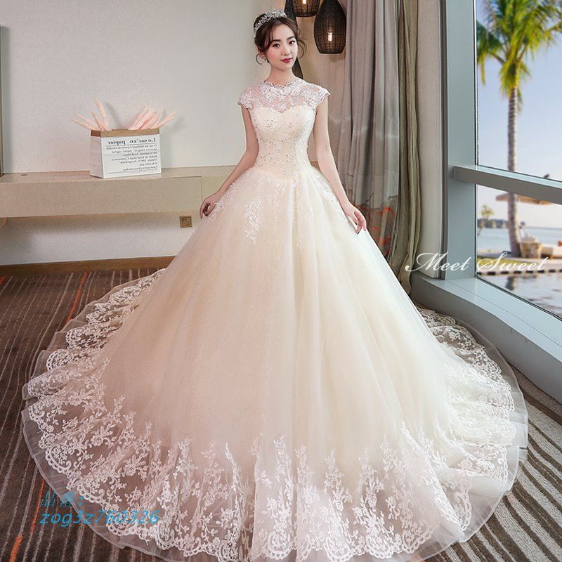 ウェディングドレス ウエディングドレス 二次会 結婚式 前撮り ブライダル プリンセスドレス プリンセスラインドレス ロングドレス 花嫁 zog3z760326
