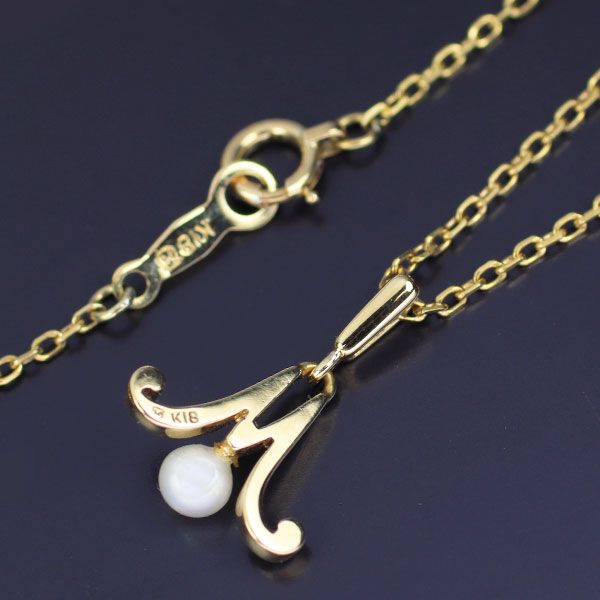 ミキモト K18YG アコヤベビーパール ペンダントネックレス 径約3.4mm