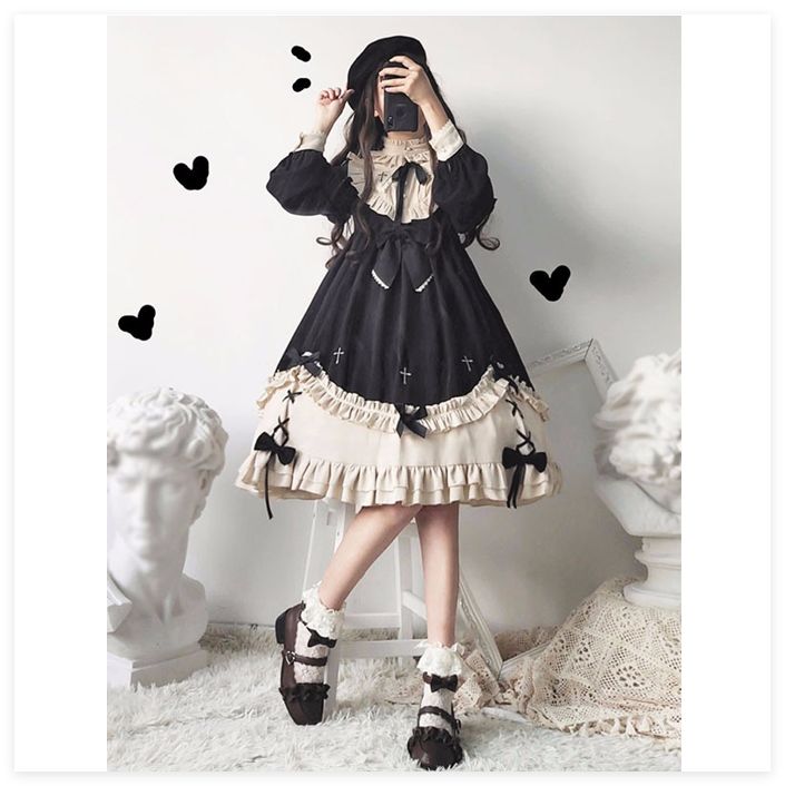 ロリータ ワンピース ゴスロリ お嬢様 クラシカル レトロ メイド
