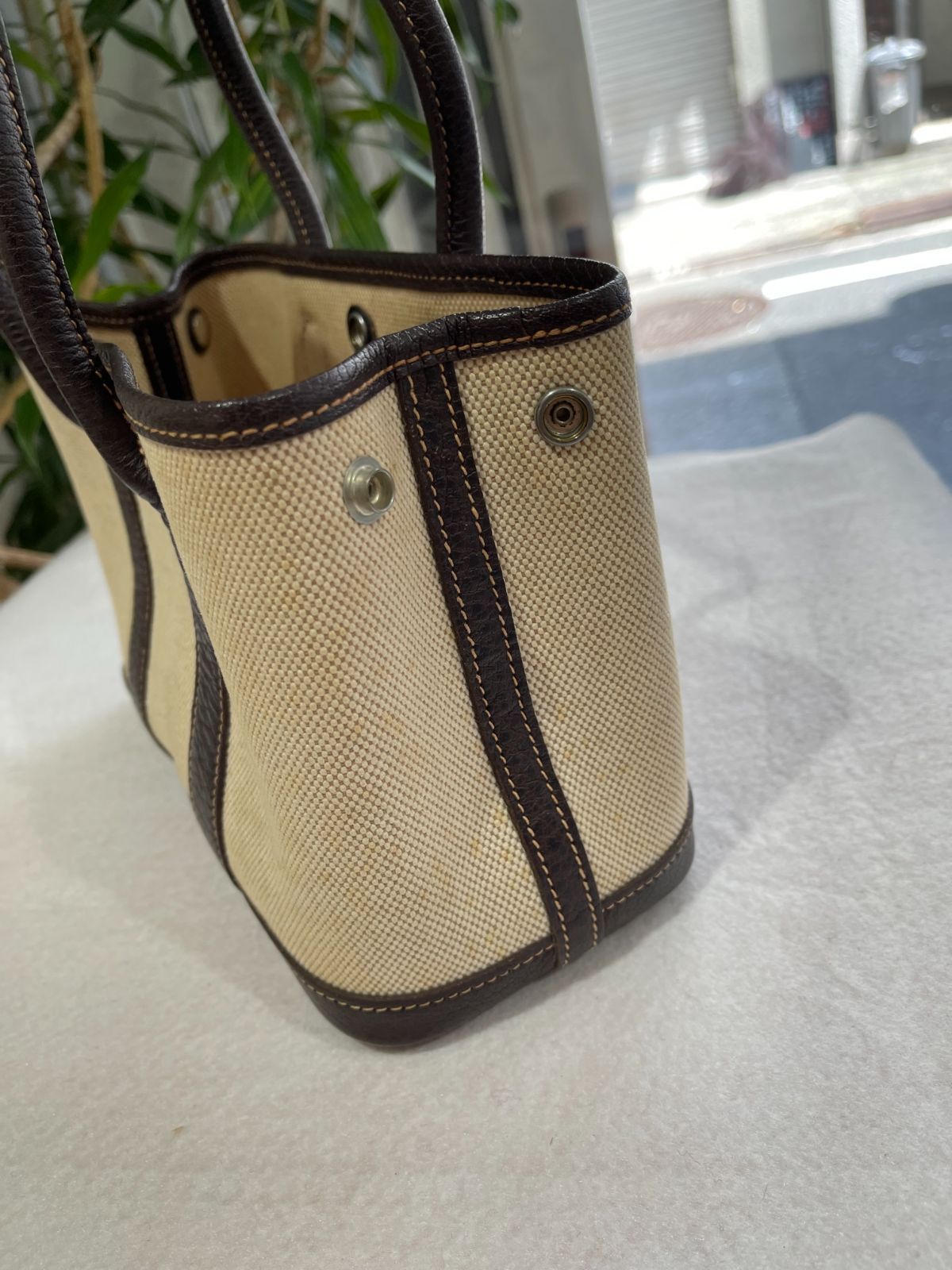 美品】HERMES エルメス ガーデンパーティ 23 TTPM トワルアッシュ 