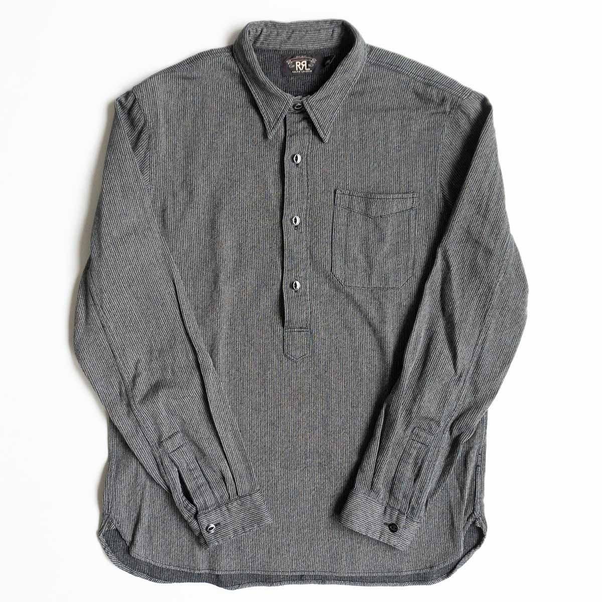 極美品】RRL 【PULLOVER STRIPE WORK SHIRTS】L プルオーバー