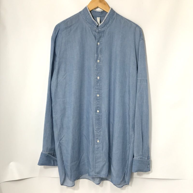 AMC 24SS デニムシャツ 美品 LOU-202 長袖 リヨセル シャツ スタンド 