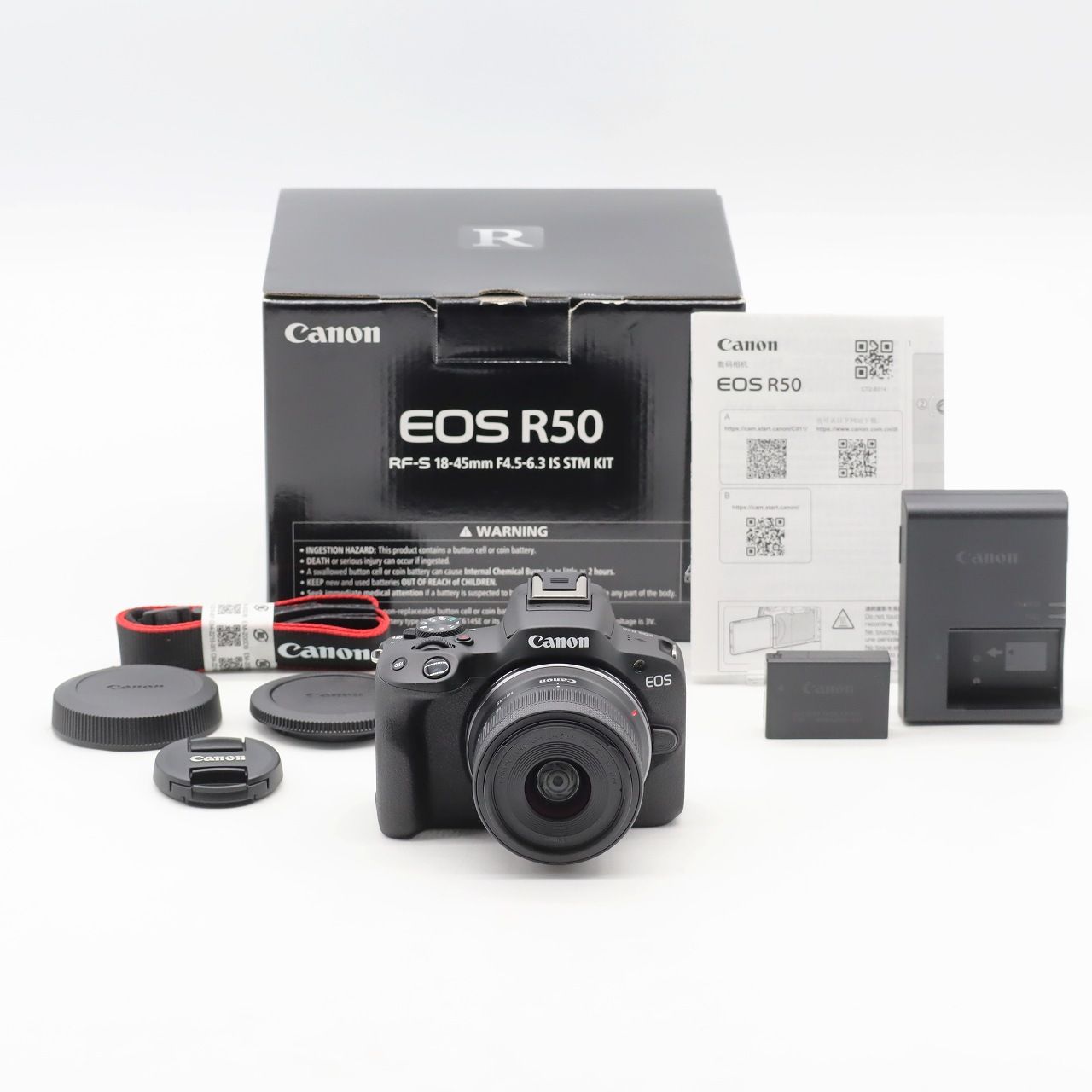 Canon EOS R50 標準ズームキット RF-S18-45mm APS-C 約375g ブラック 