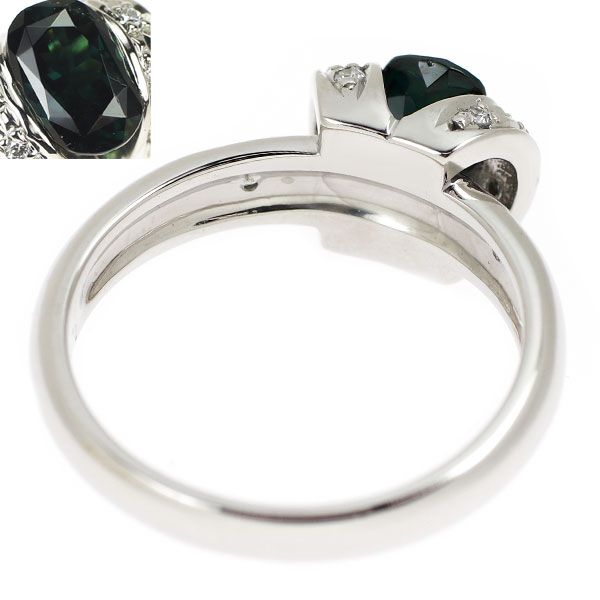 Pt900 カラーチェンジ ガーネット ダイヤモンド リング 1.04ct