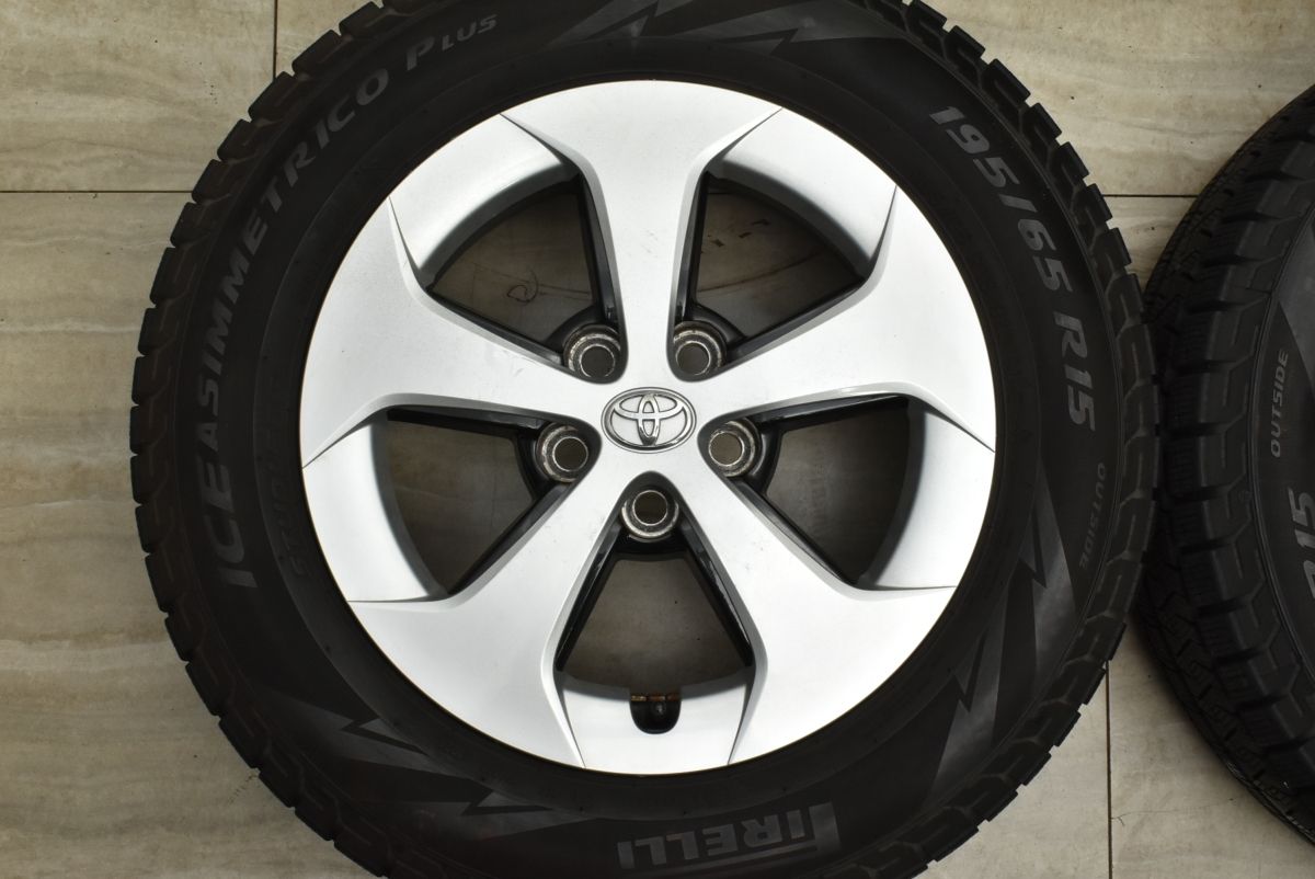 バリ溝】トヨタ 30 プリウス 純正 15in 6J +45 PCD100 ピレリ アイス 
