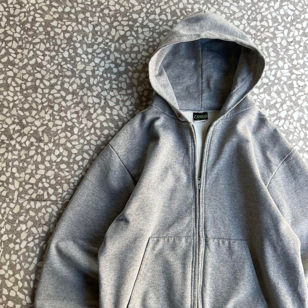 【横ノリ、裏サーマル】CAMBERアメリカ製古着ビンテージ90s肉厚パーカー. 横ノリ、裏サーマル】CAMBERアメリカ製古着ビンテージ90s肉厚