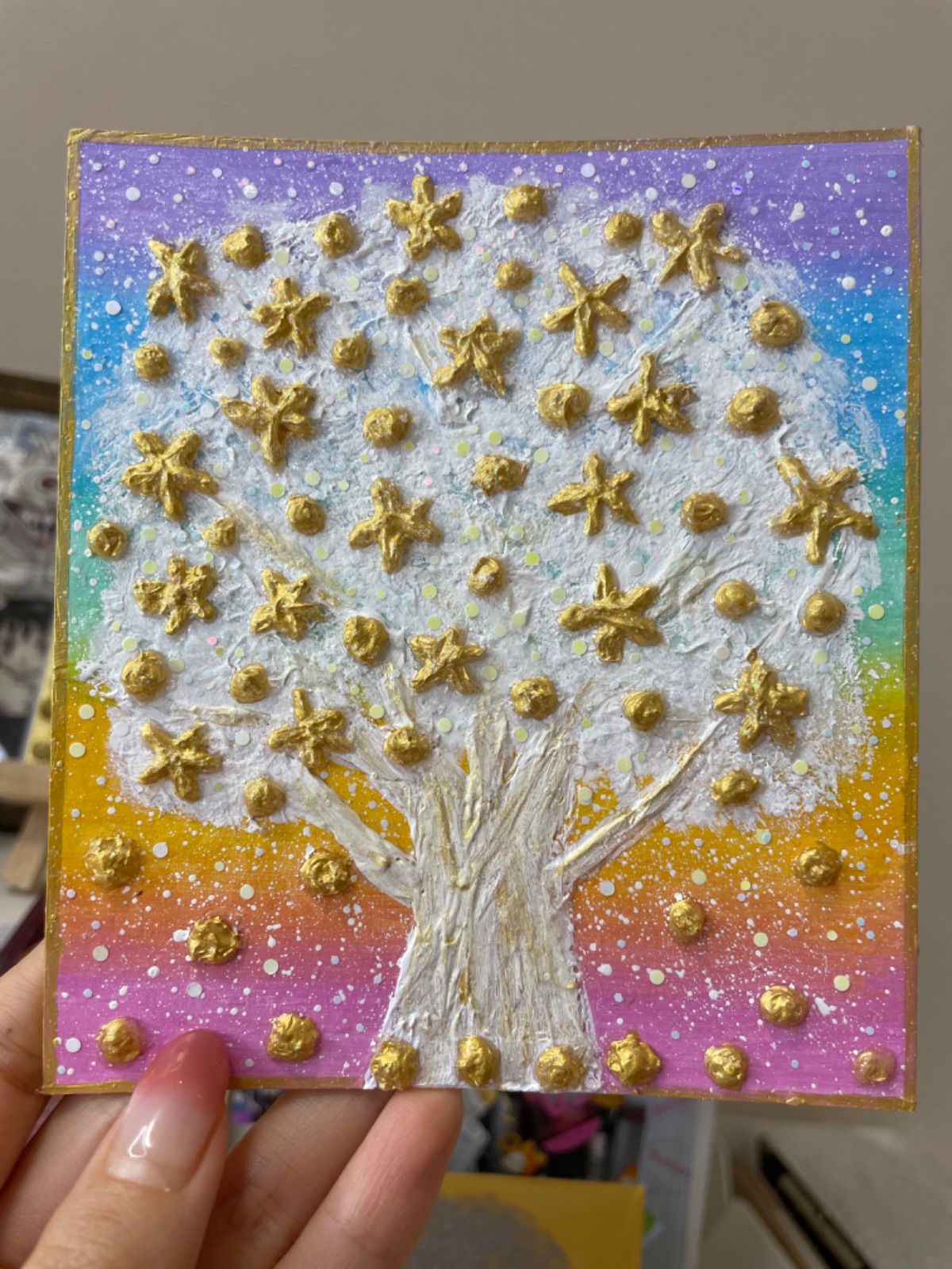 開運絵画　❀本日天赦日❀金の成る木❀ 開運絵画 金のなる木 本日天赦日 インテリア/家具 - 絵画