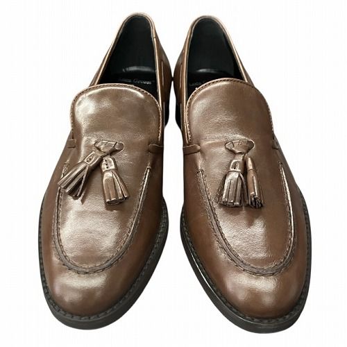 Luca Grossi ダークブラウン タッセルローファー LUCA GROSSI ルカ グロッシ レザー タッセル ローファー 茶