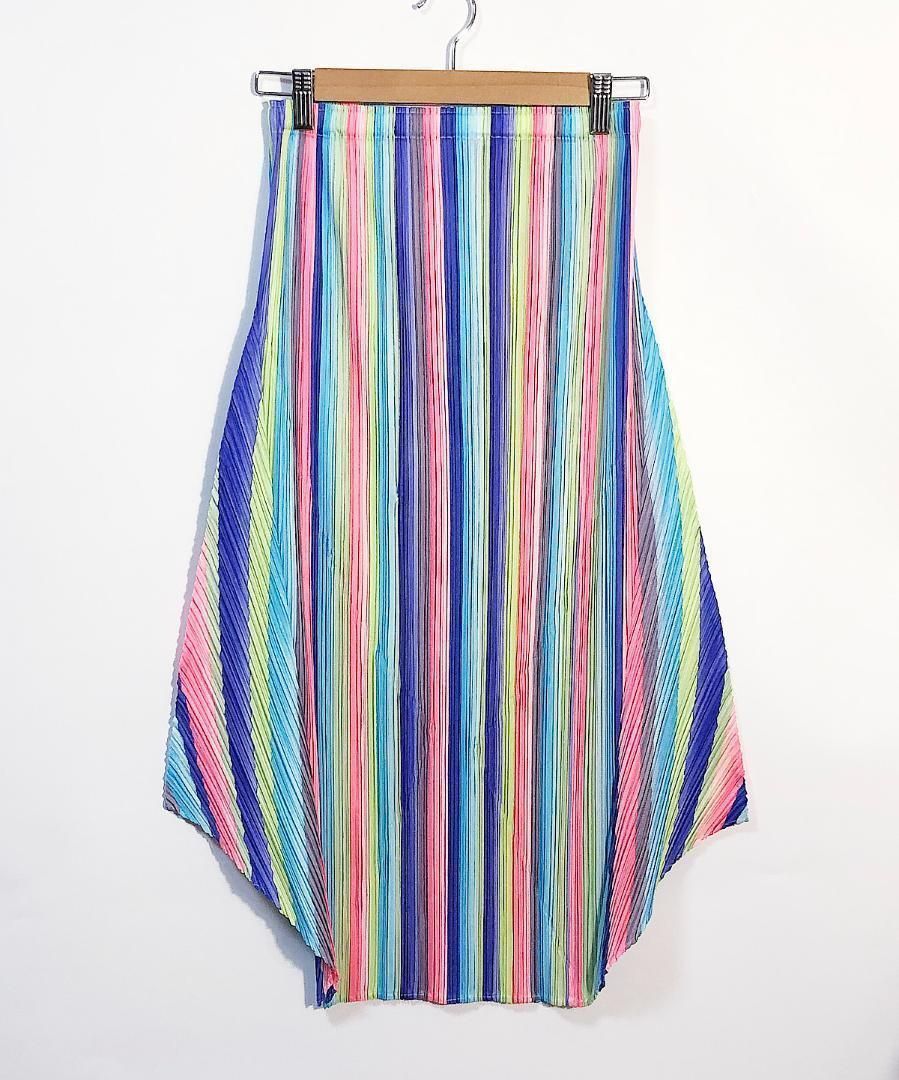 直営店のみ販売□プリーツプリーズ イッセイミヤケ 変形スカート 少  