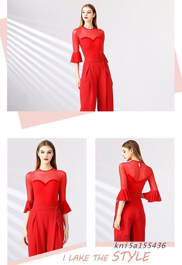 社交ダンス トップス レディース ダンス衣装 上着 競技着 演出着 フリル 女性用 練習着ステージ 肩出し 社交 衣装 ダンス kni5a155436 LLC-HASEGAWATOSO_COM