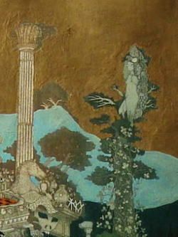 版画　イタリアの幻想　（山下清澄作 ） 銅版画 : 山下清澄 イゾラ・ベッラ「イタリアの幻想」シリーズ 1979