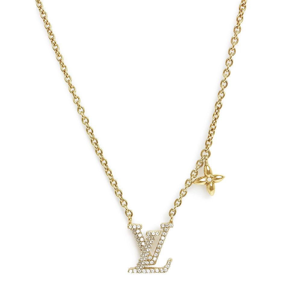 ルイ ヴィトン LV アイコニック ネックレス ペンダント ストラス ゴールド M00596 LOUIS VUITTON ♥ 展示品