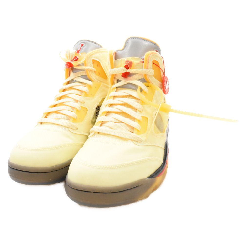 NIKE (ナイキ) ×OFF-WHITE AIR JORDAN 5 RETRO SP SAIL DH8565-100 エアジョーダン5 レトロ セイル  ハイカットスニーカー US9.5/27.5cm ベージュ - メルカリ