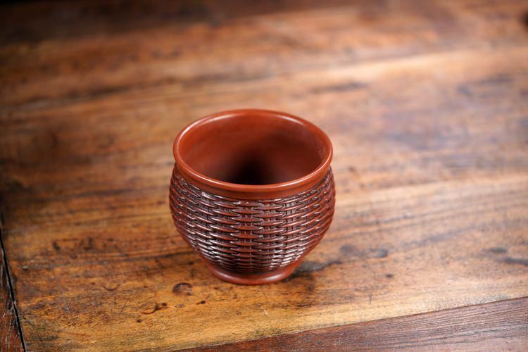 紫砂竹編み鉢 盆栽鉢 植木鉢 小品盆栽鉢 大品盆栽鉢