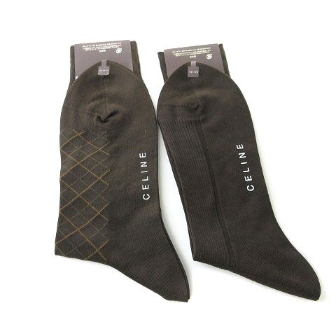 セリーヌ CELINE 靴下 ソックス 2点セット マカダム ロゴ