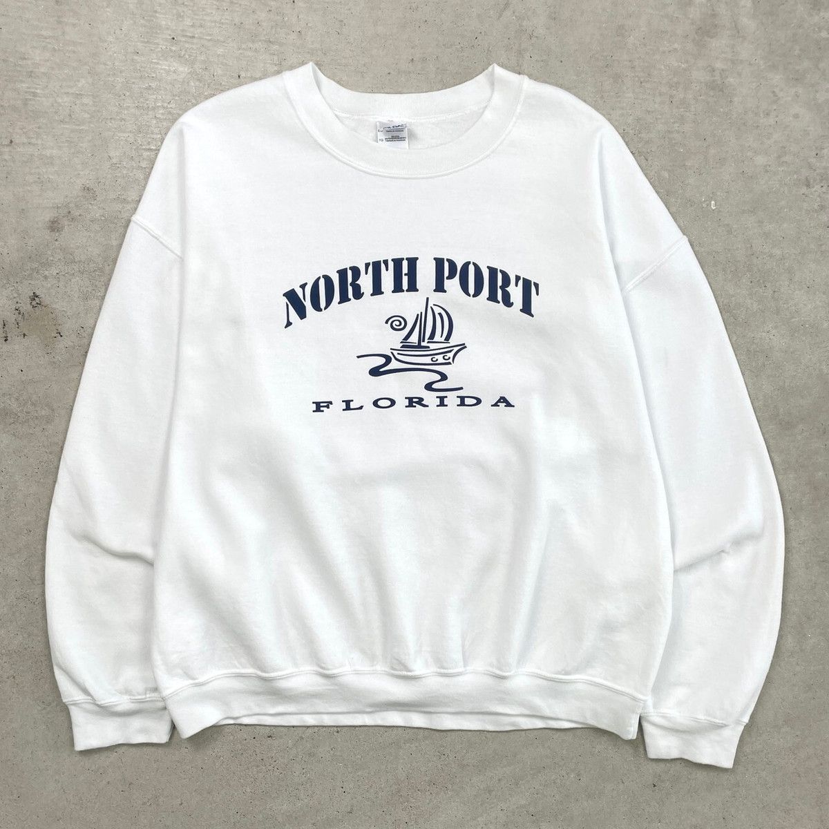 NORTH PORT FLORIDA スーベニアプリント スウェットシャツ メンズXL 