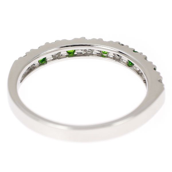 希少 Pt900 デマントイドガーネット ダイヤモンド リング 0.18ct