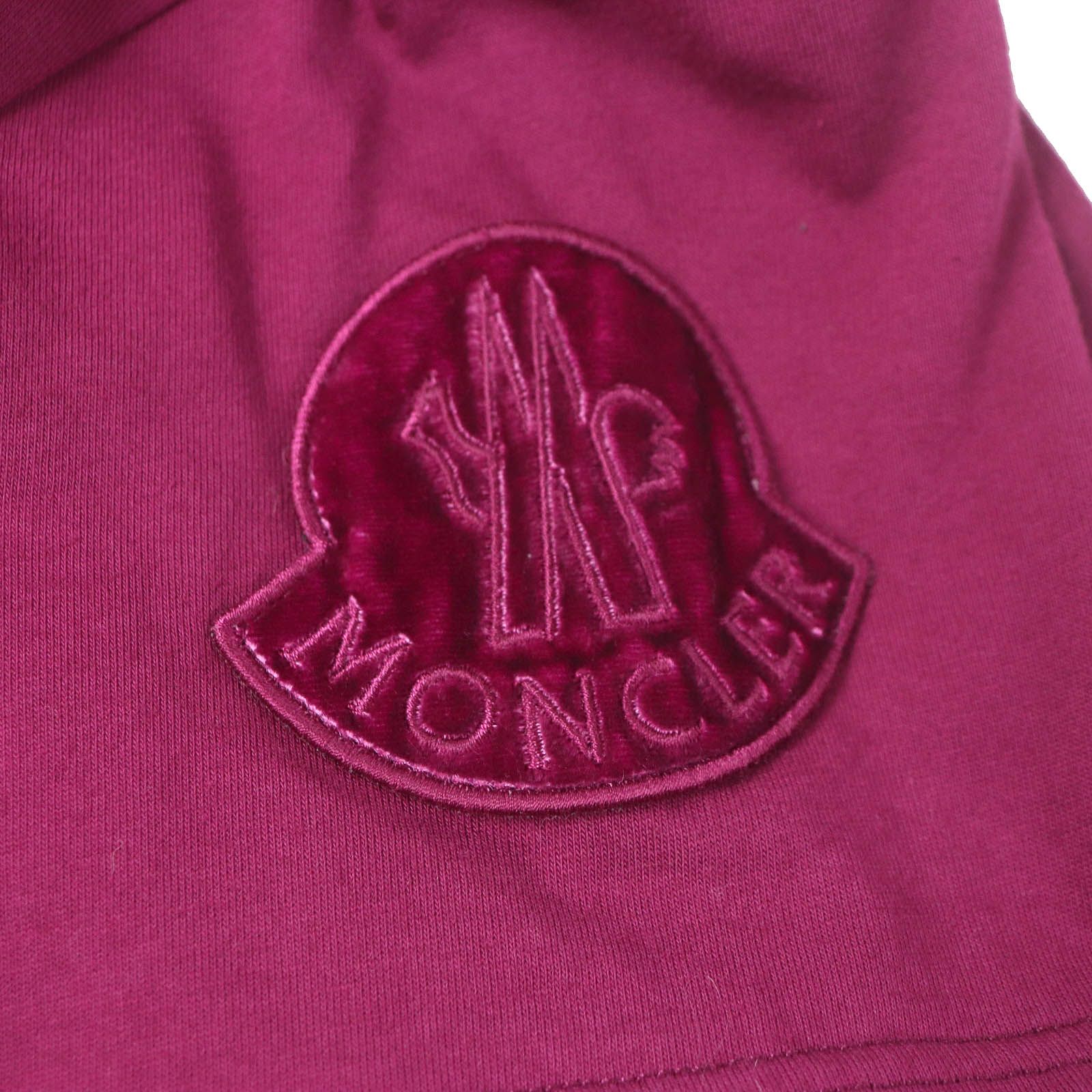 美品□MONCLER モンクレール 19SS T-SHIRT GIROCOLLO コットン ロゴワッペン付き カットソー Ｔシャツ パープル L 正規品 レディース 美品□MONCLER モンクレール 19SS T-SHIRT GIROCOLLO コットン