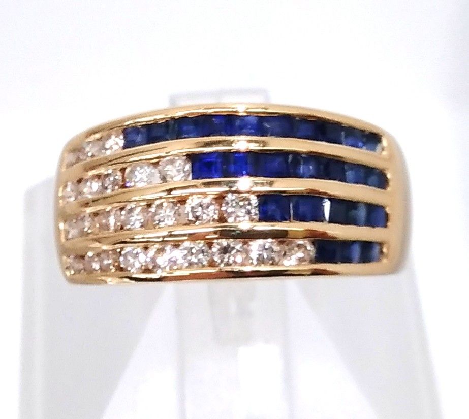 新品仕上げ済/ソーティング付】 K18 天然ブルーサファイア 0.75ct