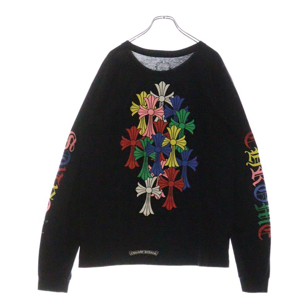 CHROME HEARTS クロムハーツ CEM CRS LS マルチセメタリークロスプリント長袖Tシャツ カットソー ブラック