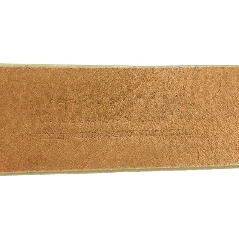 visvim / ビズビム | レザー レオパード 総柄 ベルト | ベージュ系 | メンズ visvim / ビズビム | レザー レオパード 総柄 ベルト | ベージュ系