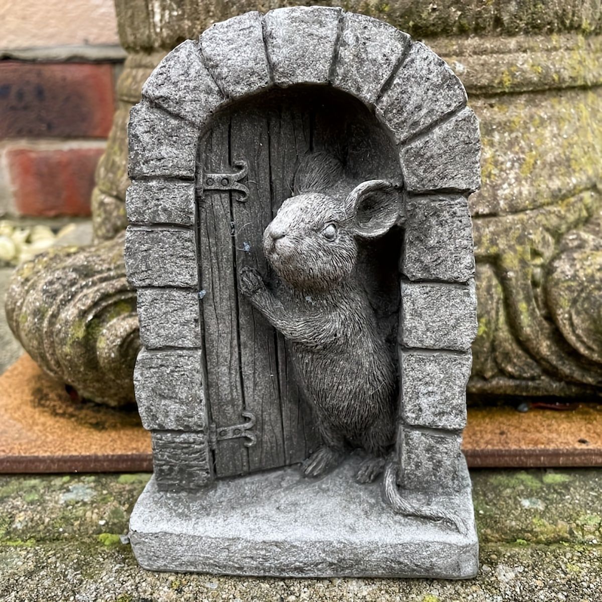 置物 オブジェ ガーデンオーナメント  室内 屋外 インテリア ネズミ 動物 玄関 リビング ダイニング 装飾 オフィス 庭 ガーデニング 装飾 ガーデン インテリア 樹脂