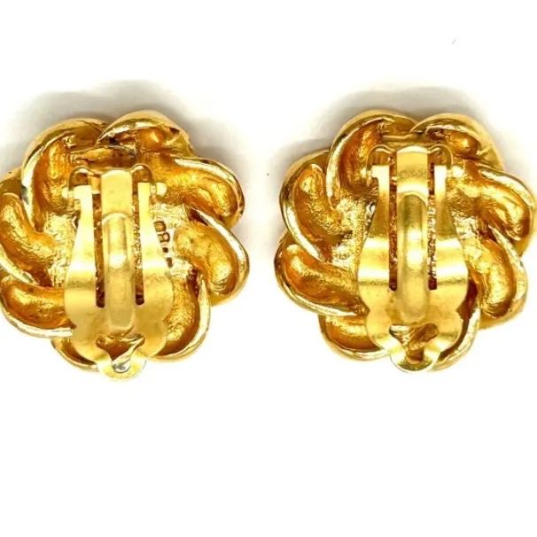 希少】美品 ☆ CHANEL シャネル グリポア イヤリング ガラス