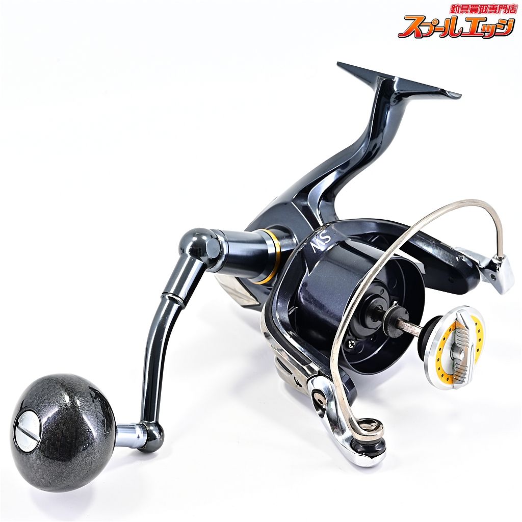 夢屋ウルトラライトカーボンハンドルノブ80mmハンドル装着
