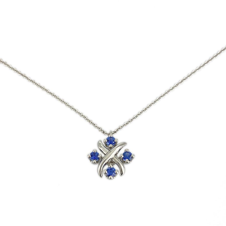 ティファニー TIFFANY&Co. ネックレス Pt950 サファイア ジャン