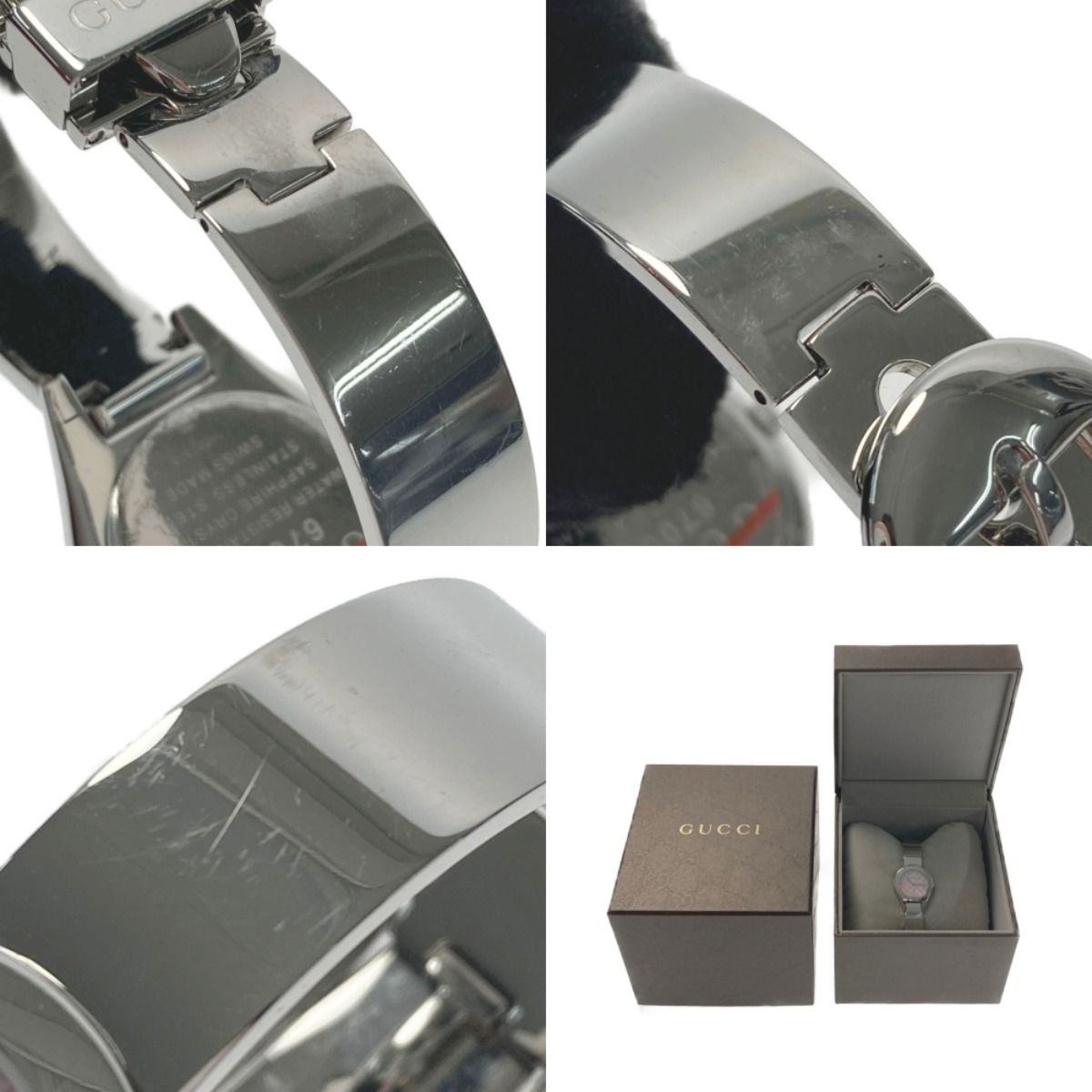 GUCCI グッチ バングルウォッチ GG 6700L ピンクシェル クォーツ  