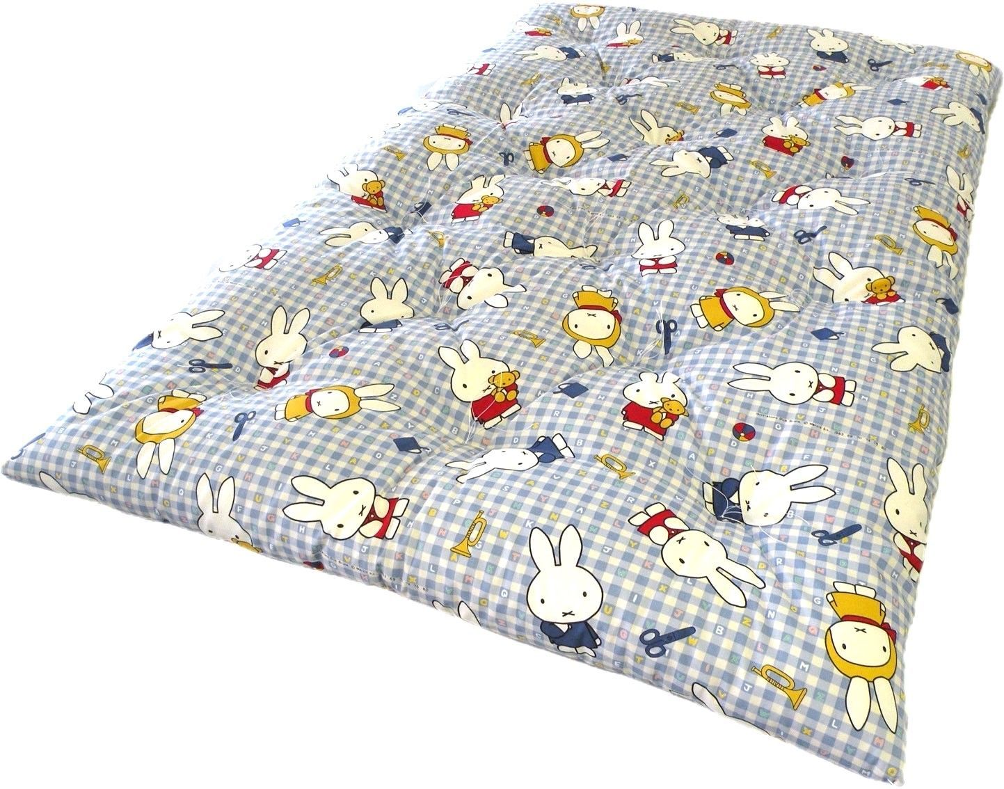 ベビー綿敷布団 ミッフィー ブルー お昼寝 里帰り 90cm×135cm 敷きふとん