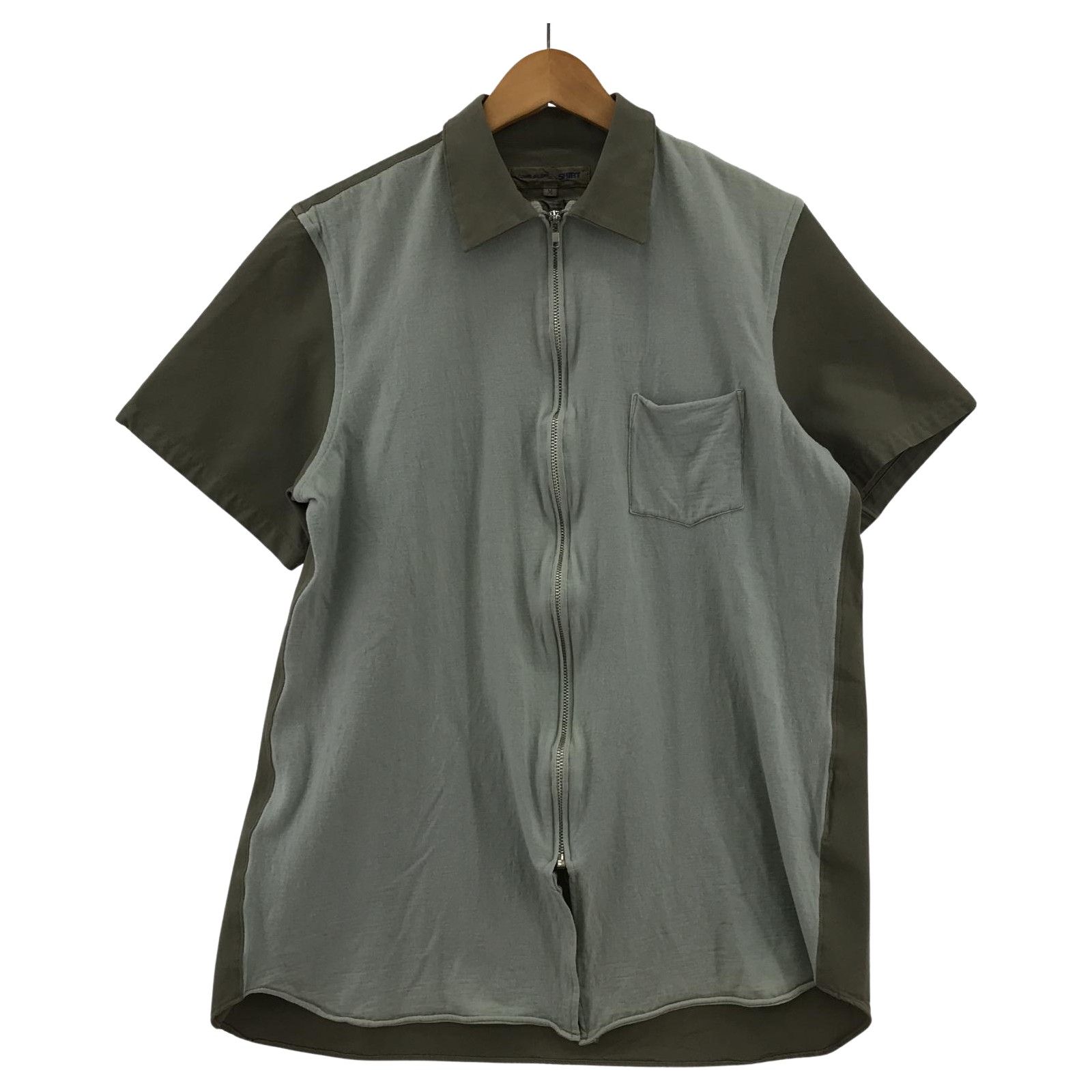 COMME des GARCONS 半袖シャツ SHIRT ジップ SSシャツ M グレー