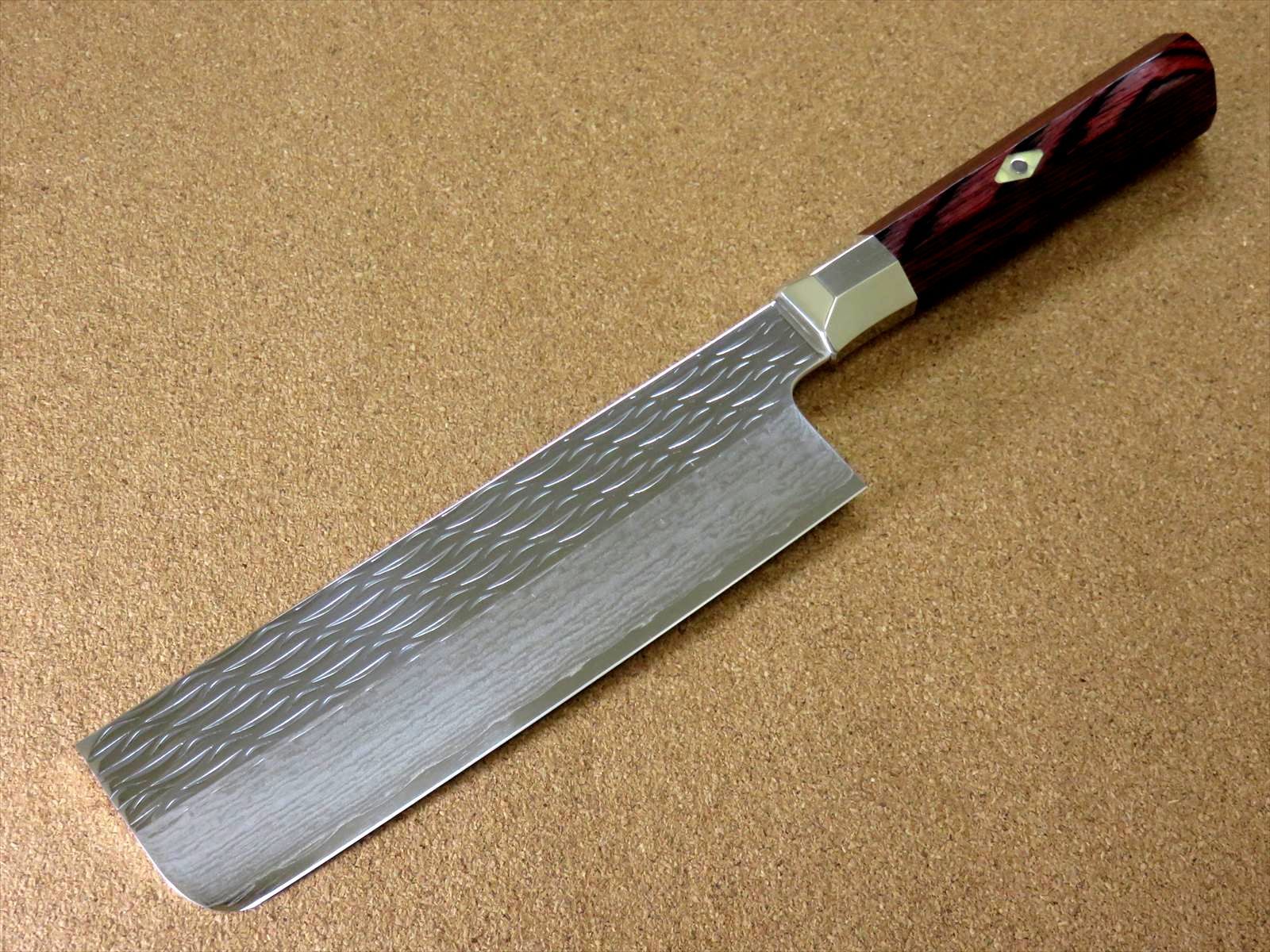 関の刃物 菜切り包丁 165mm 三昧 波目 ダマスカス33層 野菜 両刃包丁 関の刃物 菜切り包丁 165mm 三昧 波目 ダマスカス33層 野菜 両刃包丁
