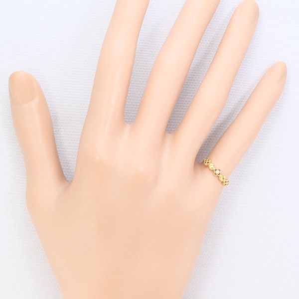 【正規品】 K10YG リング 総重量約0.9g ダイヤ イエローサファイア 5号 指輪 イエローゴールド