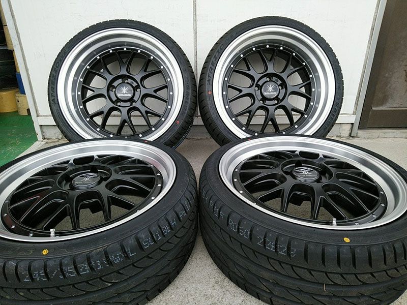 クラウン200系アルミタイヤホイールセット225/40/19、245/35/19 深リムホイール クラウン 200系 19インチ タイヤホイール BD00