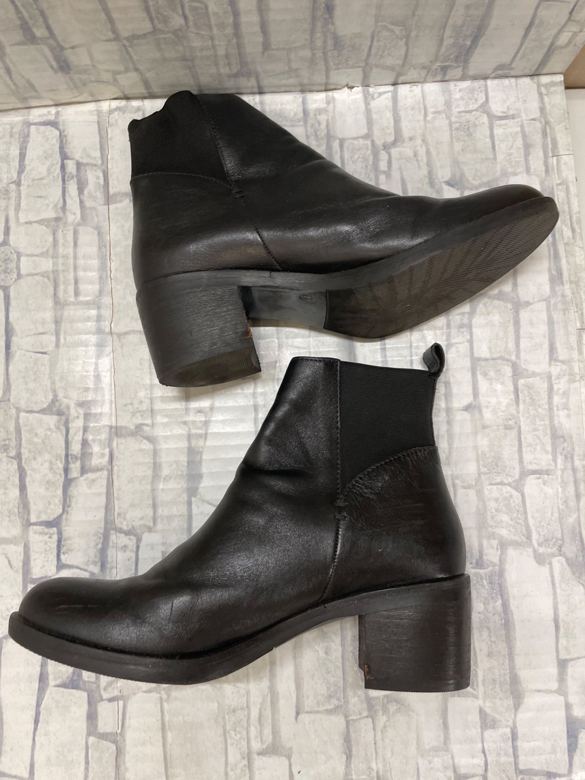 G1-90】◇ yuko imanishi+ 37サイズ サイドゴアブーツ ブラックカラー