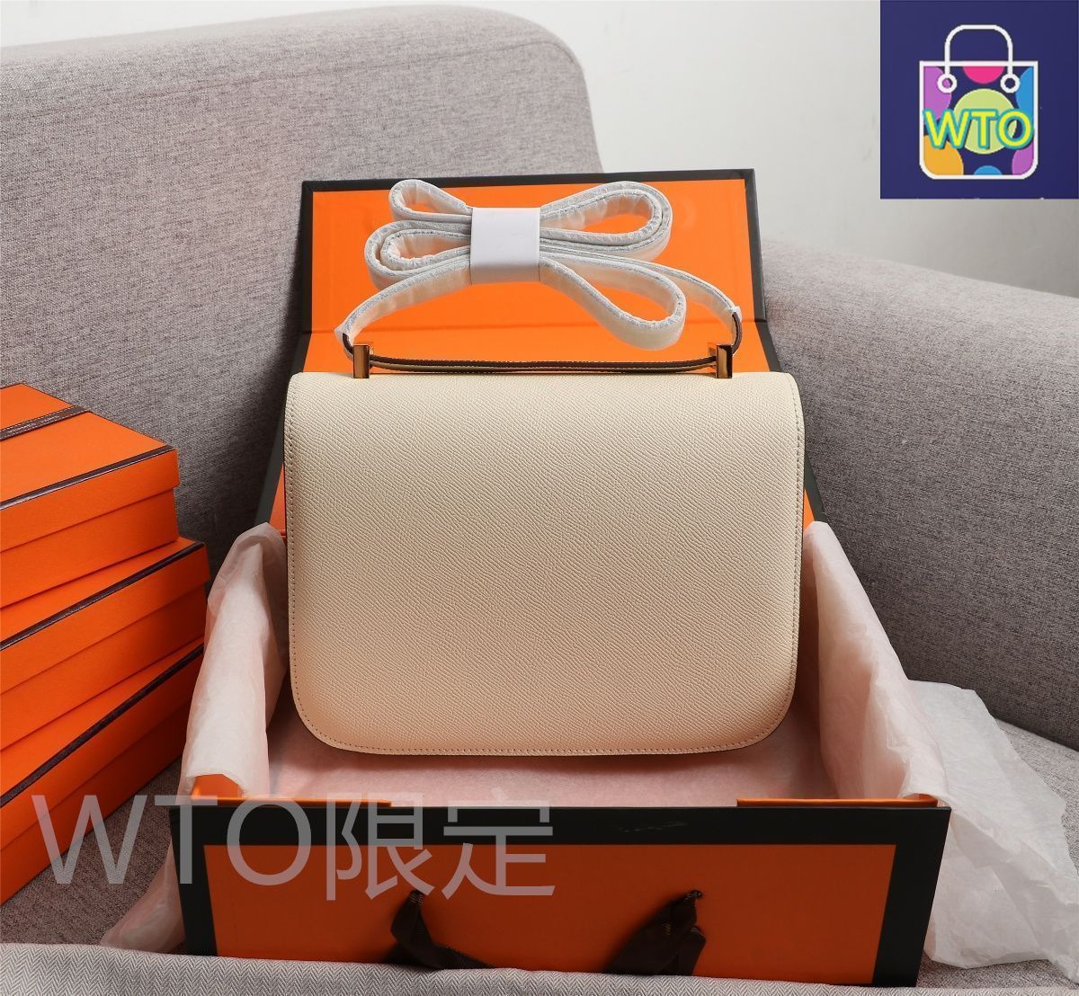 エルメス　クリーム エルメス hermes クリーム ホワイト ゴールド バックル