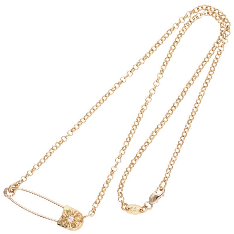クロムハーツ 22kツイストチェーンネックレス　約50cm CHROME HEARTS クロムハーツ 22k ツイストチェーン ネックレス