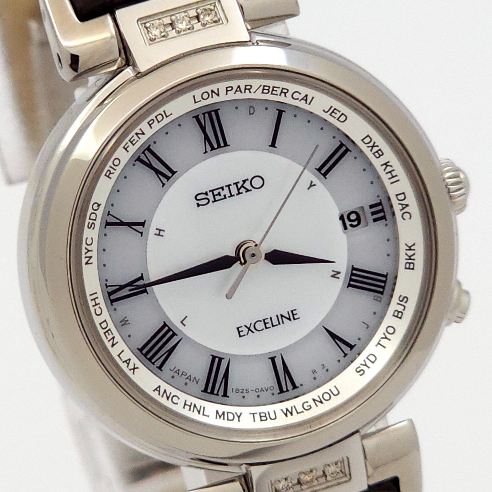 SEIKO セイコー エクセリーヌ 1B25-0AM0 ソーラー電波 シェル SEIKO セイコー エクセリーヌ 1B25-0AM0 ソーラー電波 シェル