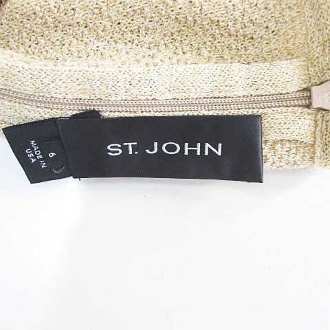 『ST.JOHN』 セントジョン （ＸＬ） ノースリーブワンピ シルク95％ ST.JOHN』 セントジョン （XL） ノースリーブワンピ シルク95