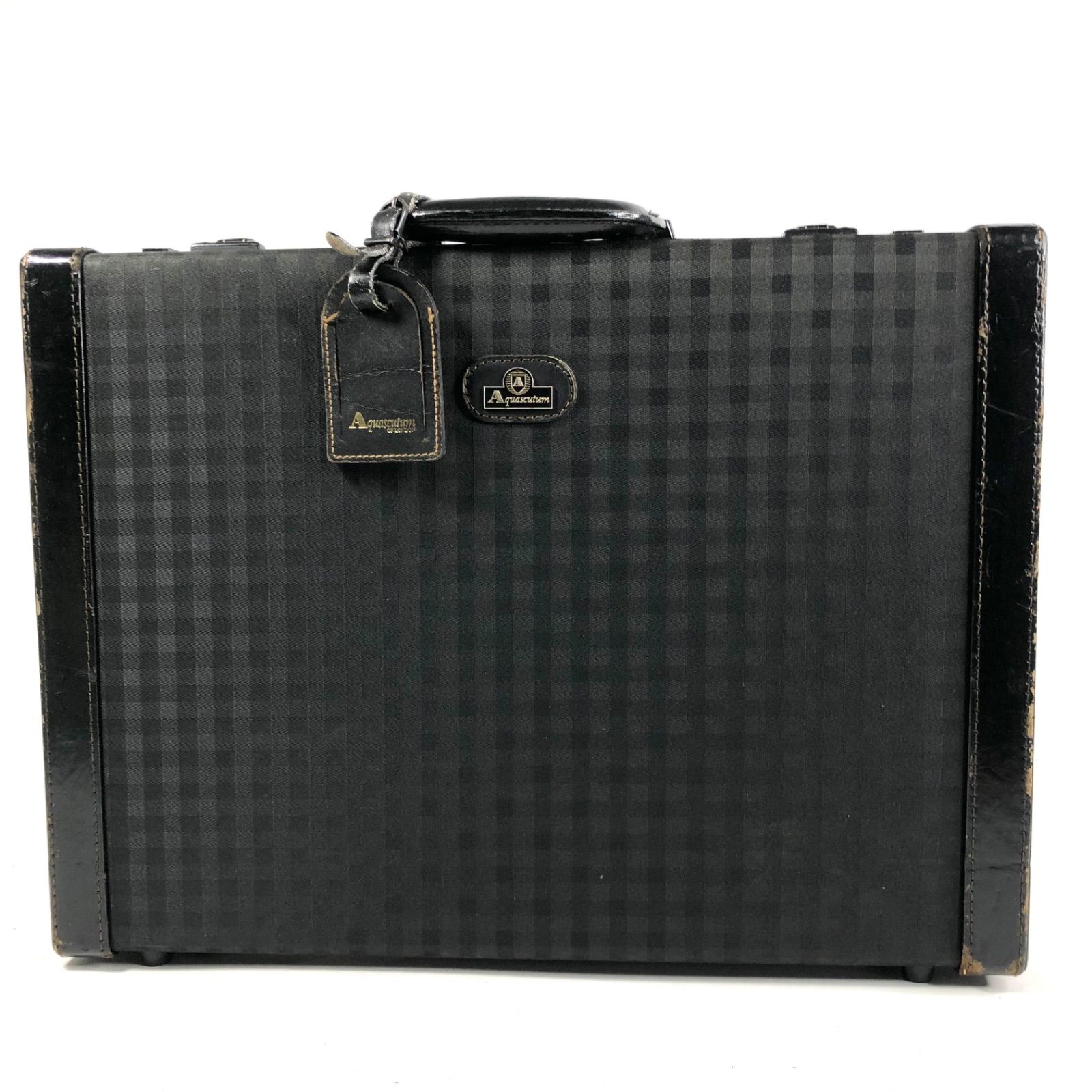 A0821-5-8 AQUASCUTUM バッグ ビジネスカバン ブラック H32.5