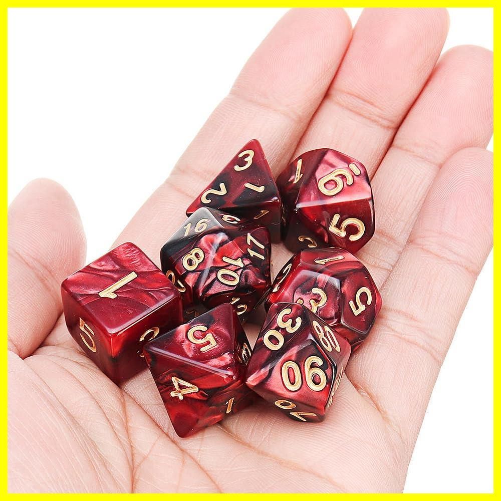 Lianhata 多面体 ダイス サイコロ セット アクリル 7個入り D20 D12 D10 D8 D6 D4 神話trpg Mtg カード