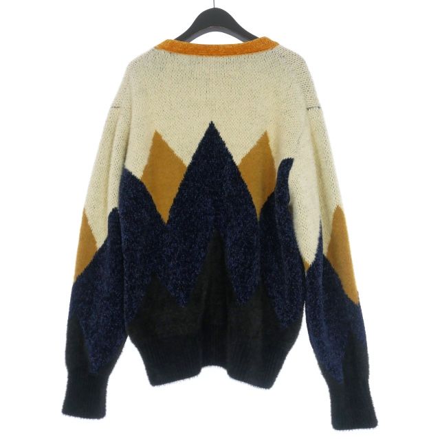 toga virilis ジャガード ニット カーディガン 48 TOGA VIRILIS(トーガ ビリリース)のJacquard knit cardigan NAVYの通販