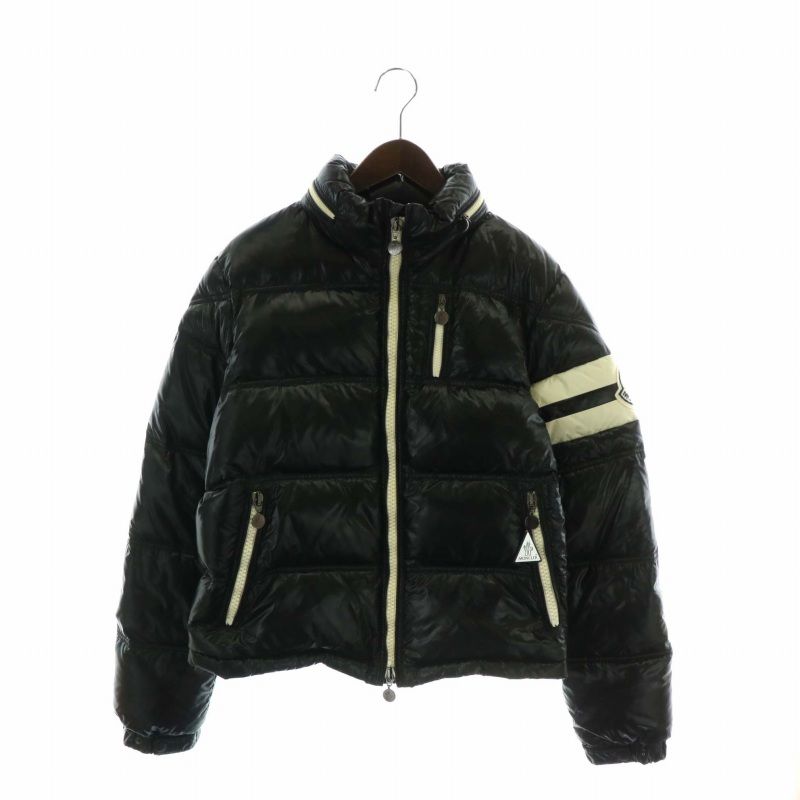 モンクレール MONCLER ERIC エリック ダウン ジャケット アウター ナイロン フード ジップアップ ロゴ ワッペン 2 L 黒 ブラック  41321/60/68950 /XZ □GY18 - メルカリ