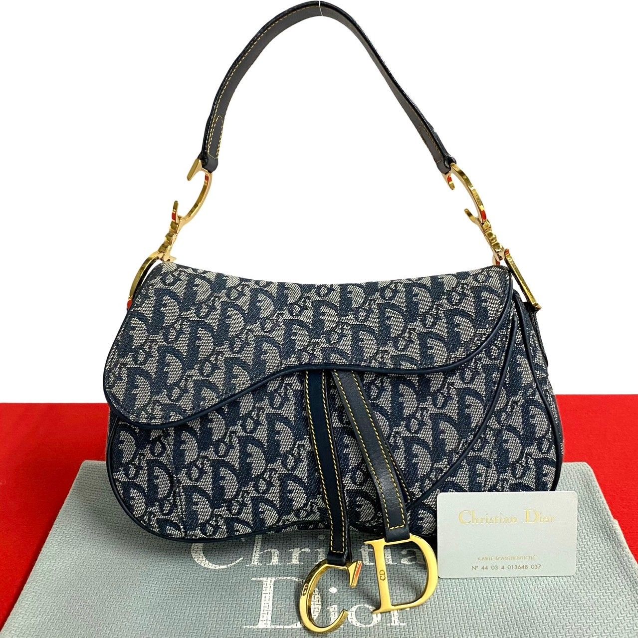 Dior ディオール トロッター柄 キャンバス×レザー ミニボストンバッグ