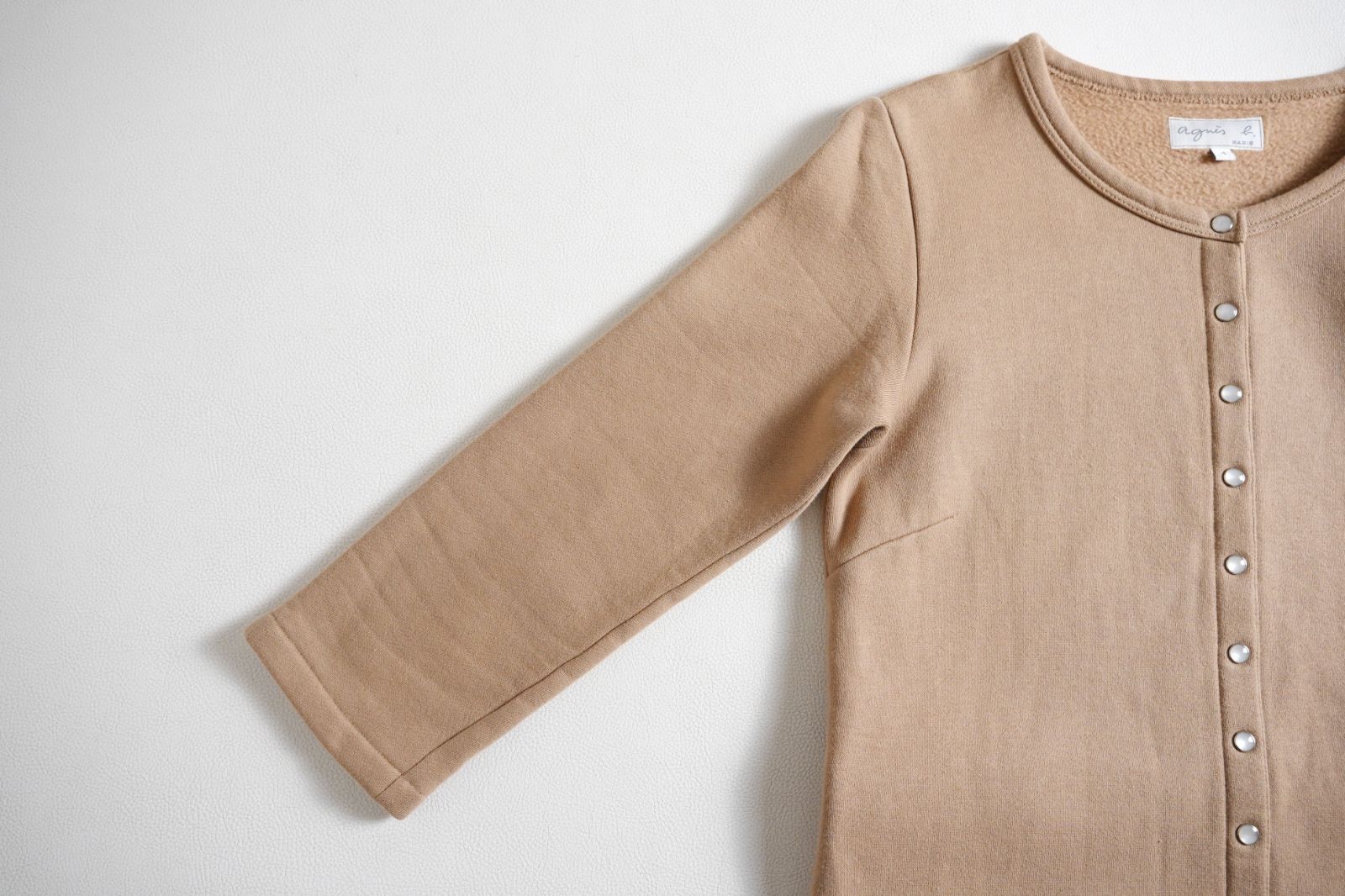 ここでご注文へようこそ! 693t アニエスベー agn !-利用不可文字-! s b. コットン ROBE CARDIGAN ロングカーディガンプレッション ワンピース 1 S ベージュ