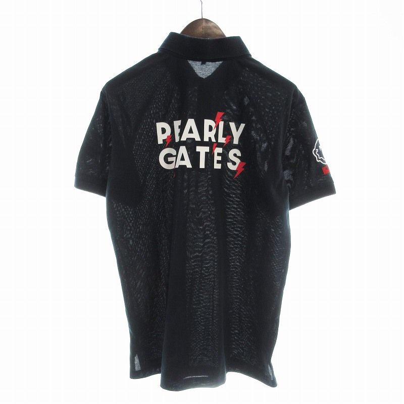 パーリーゲイツ PEARLY GATES ポロシャツ 半袖 プリント 6 紺