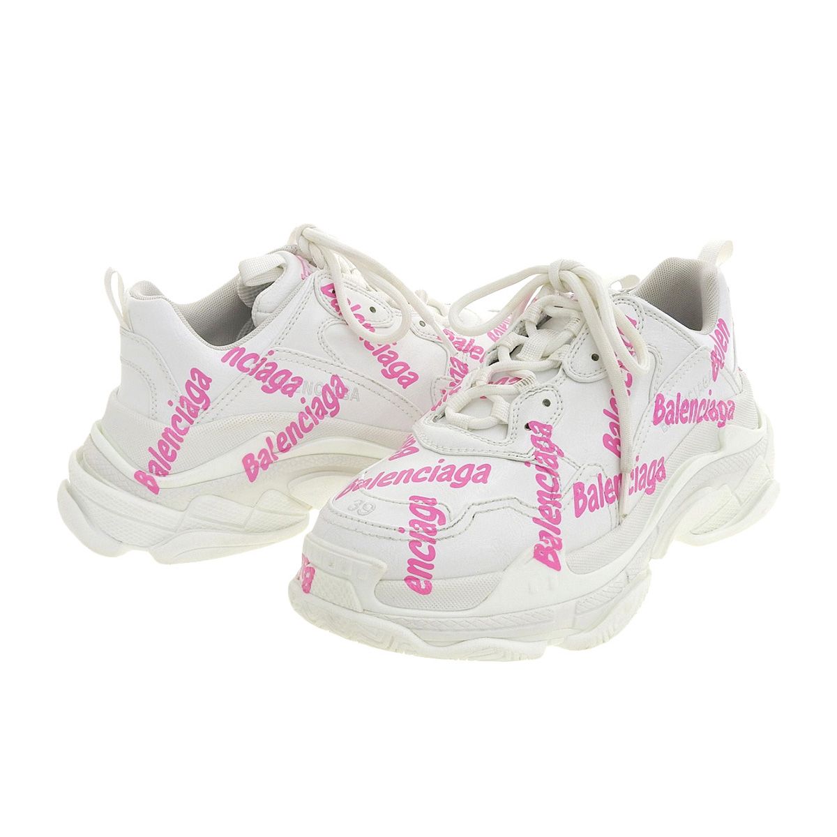 バレンシアガ TRIPLE S トレーナー スニーカー 524039 レディース ホワイト ピンク BALENCIAGA アパレル 小物