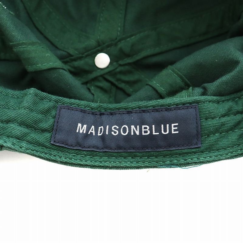 未使用★MADISONBLUE マディソンブルー ロゴ キャップ グリーン 緑 MADISONBLUE - 定価以下MADISONBLUE マディソンブルー B CAP