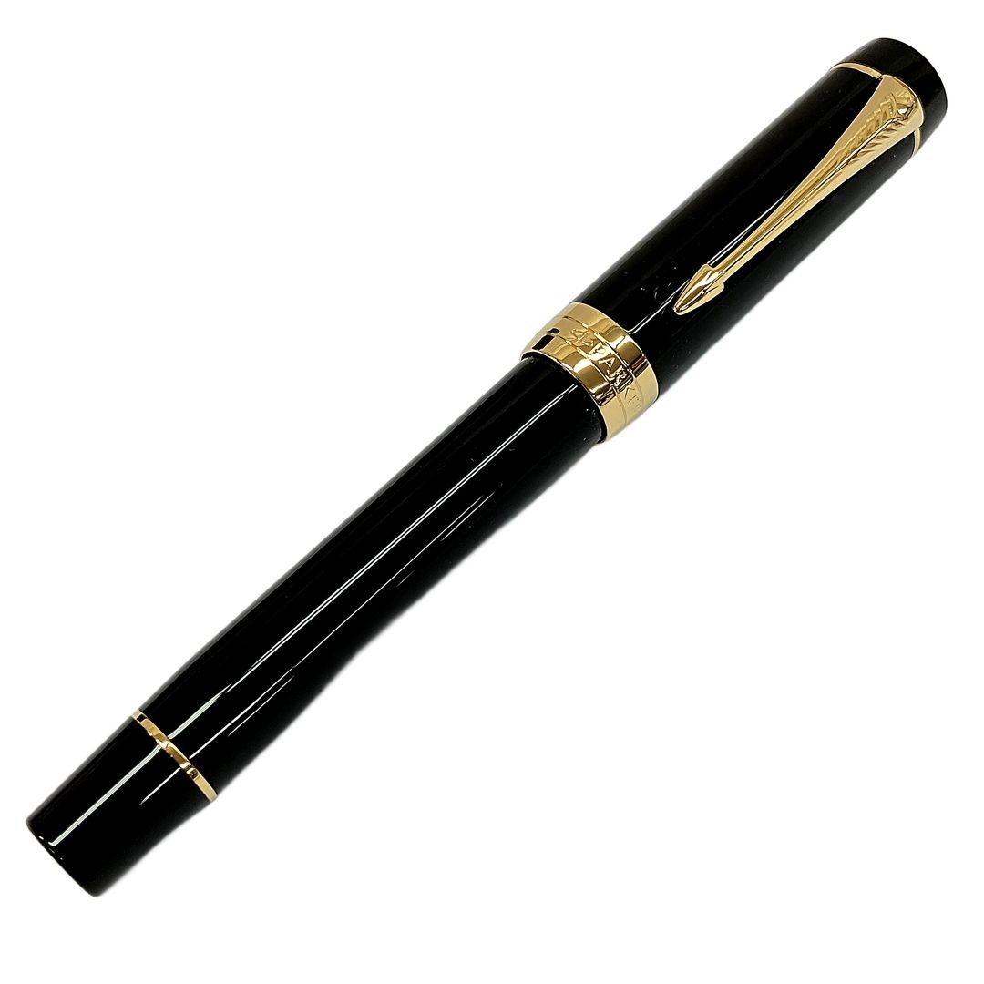 PARKER 1931381 デュオフォールド クラシック ブラックGT 万年筆 パーカー 開封済み ♥ C10415558